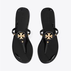 TORY BURCH The Mini Miller Jelly Sandals. Size 7 BLACK
